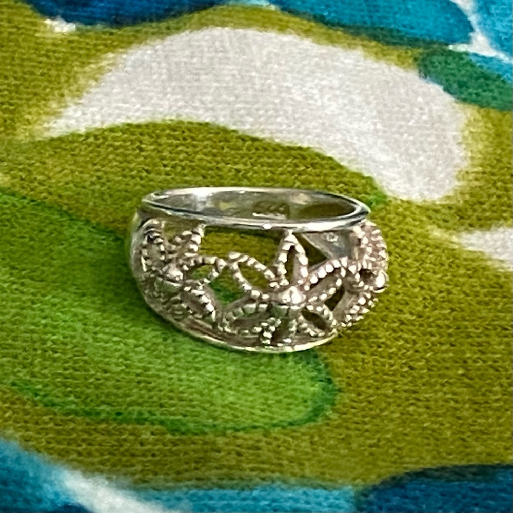 Sterling Silver Flower Ring
